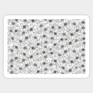 White Cosmos flowers Sticker